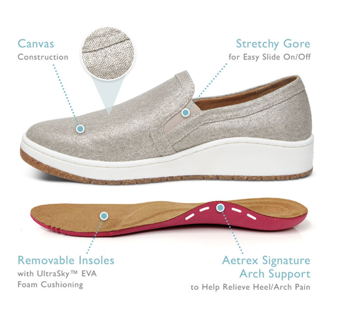 Aetrex Cameron Slip-on Sneaker - PCI49