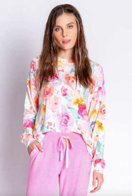 PJ Salvage - Spring Into Sunshine Floral Long Sleeve Top