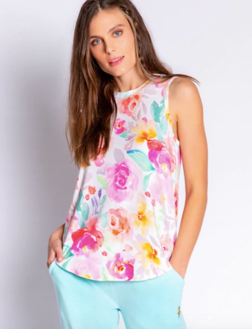 PJ Salvage - Spring Into Sunshine Floral Tank Top