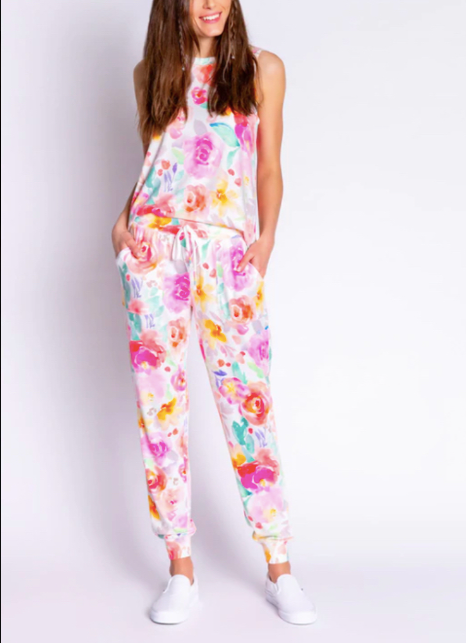 PJ Salvage - Spring Into Sunshine Floral Tank Top