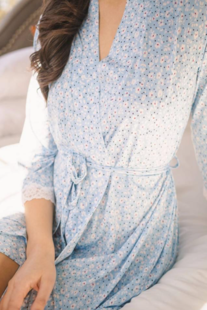 Najerika Cornflower Blue Pajama Robe 4254