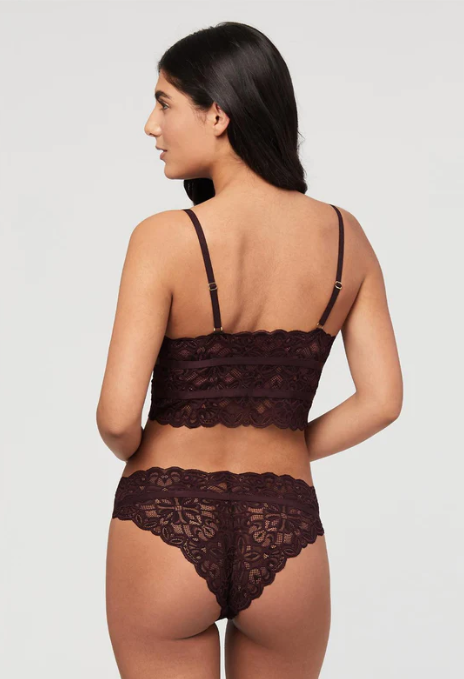 Fleur't Longline Bralette and Brazilian Panty Set 6501