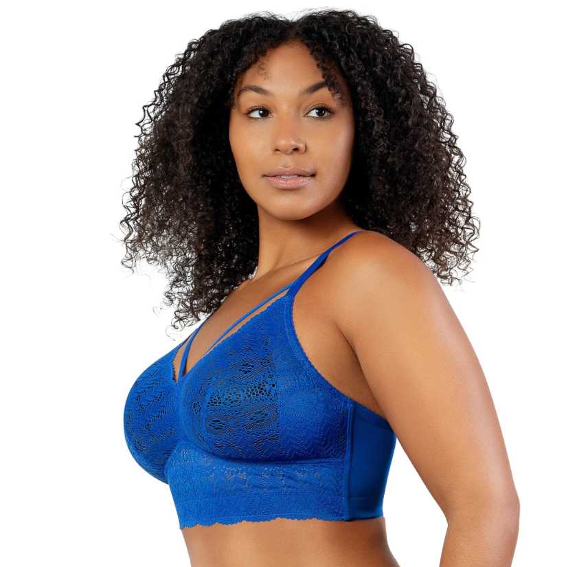 Mia Lace Wire-Free Bralette P6011- Sapphire Blue