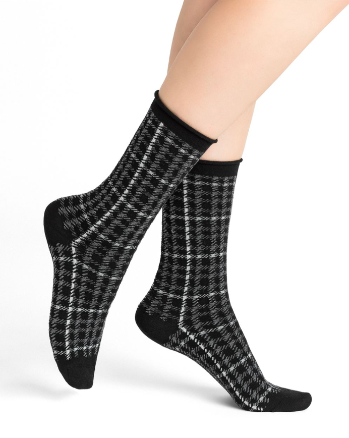Bleuforet Prince of Wales Fine Wool Socks - 6376