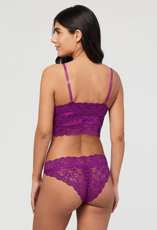 Fleur't Longline Bralette and Brazilian Panty Set 6501
