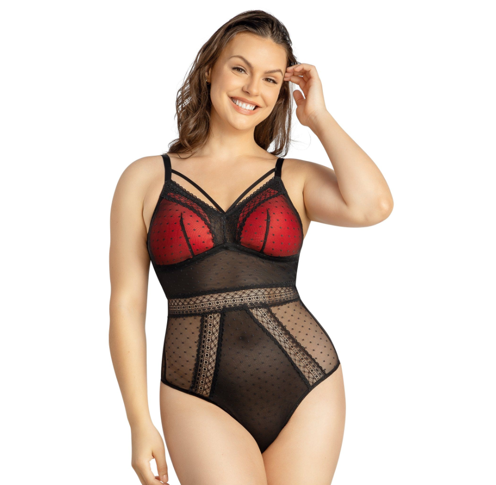 Parfait Wire Free Padded Mesh Bodysuit P6017