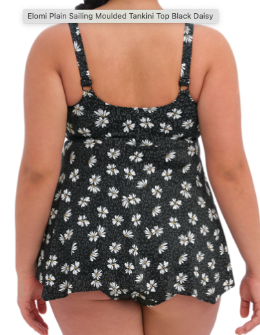 Elomi Plain Sailing Non Wired Tankini Black Daisy-ES7271BDY