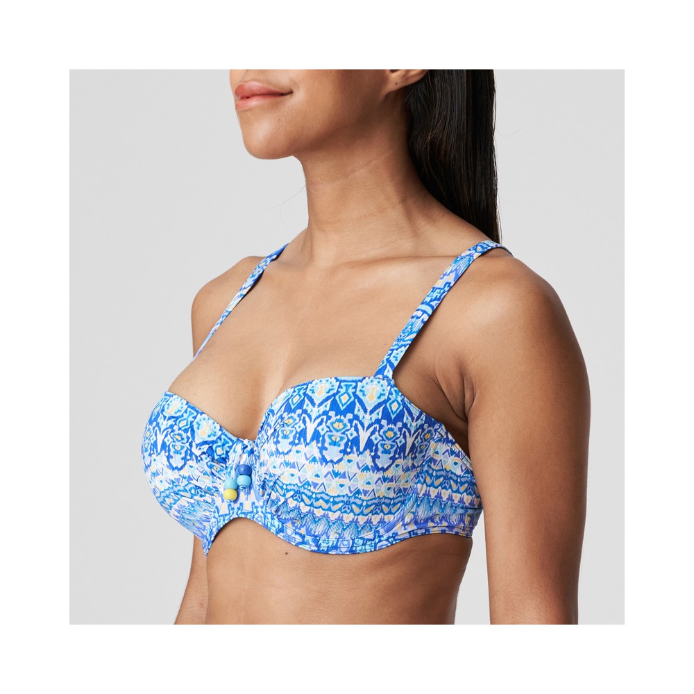 Prima Donna Swim Bonifacio Moulded Balcony Bikini Top in Electric Blue- 4009710/4009719