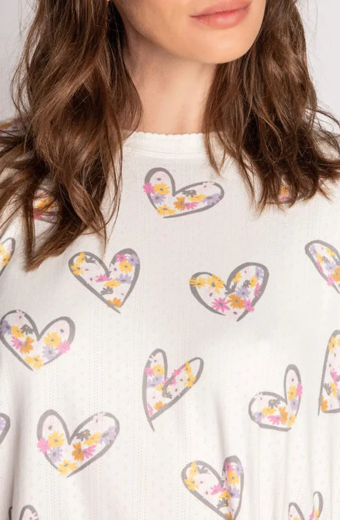 P.J. Salvage A Heart Full of Daisies Shorts/Long Sleeve- (RHHDLS/RHHDS)
