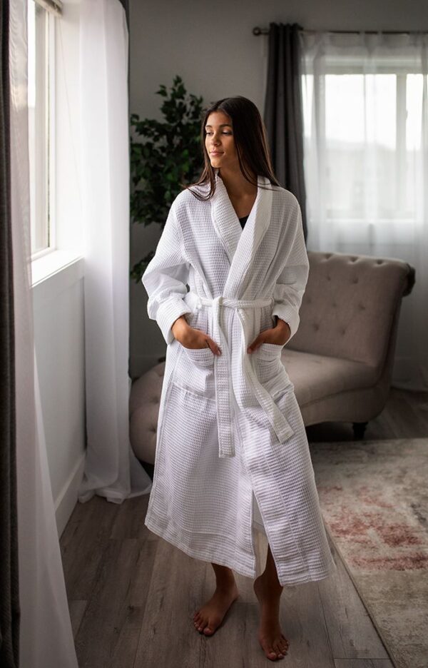 KayAnna Long Waffle Spa Robe S01156